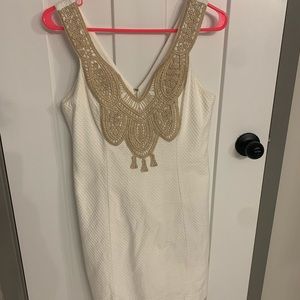 Lilly Pulitzer Largo shift . White and gold size 2 dress